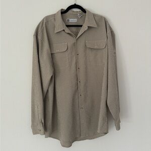 ravel Beige Checkered Men's Shirt